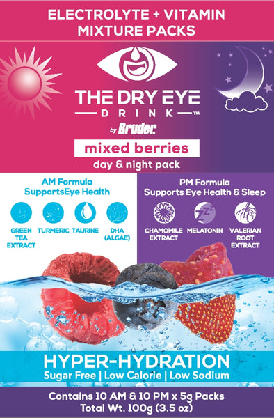 The Dry Eye Drink - Mixed Berries Flavor AM/PM Combo Pack