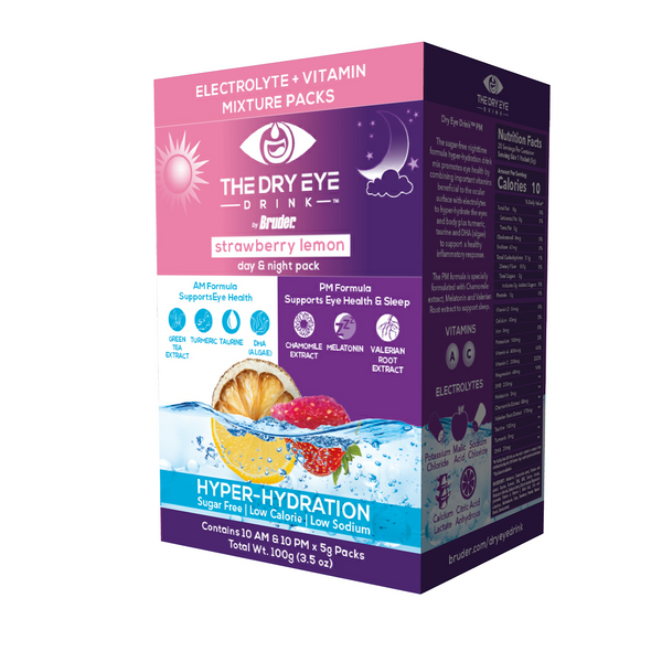 The Dry Eye Drink - Strawberry Lemon Flavor AM/PM Combo Pack