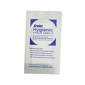Eyelid Sheets, good lid hygiene, Bruder moist heat eye compress, BRUDER Hygienic Eyelid Sheets, moist heat